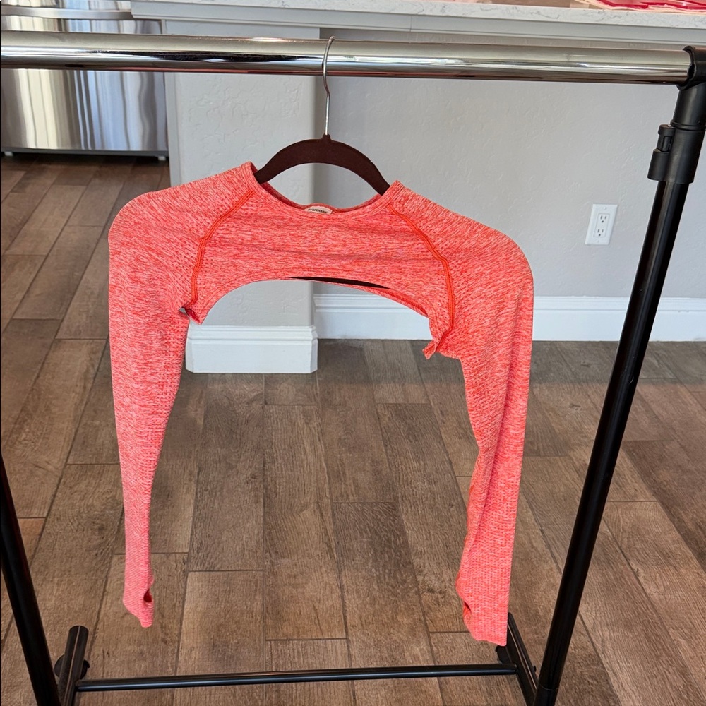 Gymshark Coral Long Sleeve Crop Top